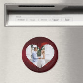 Personalized Couple Photo Magnet with Heart Frame (In Situ (Geschirrspüler))