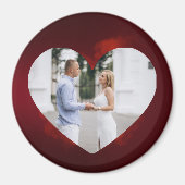 Personalized Couple Photo Magnet with Heart Frame (Vorne)