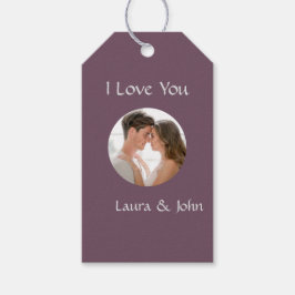 Personalized Couple Photo & Names Gift Tags Geschenkanhänger