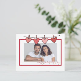 Personalized Couple Photo Valentine's Day Card Postkarte