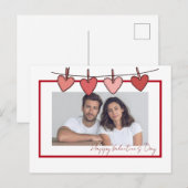Personalized Couple Photo Valentine's Day Card Postkarte (Vorne/Hinten)