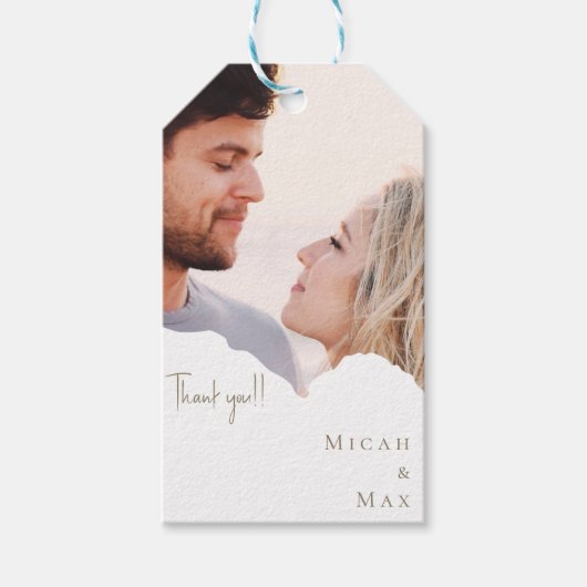 Personalized Couple Photo Wedding  Geschenkanhänger (Vorderseite)