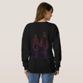 Personalized Couple Sweatshirt  (Schwarz voll)