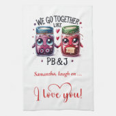 Personalized Couple Valentine Funny Food Towel Geschirrtuch (Vertikal)