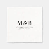 Personalized Couple Wedding Monogram Initials Serviette (Vorderseite)