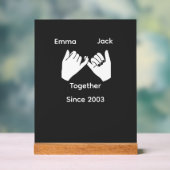 Personalized couple with custom names and year acrylschild (Neutral)