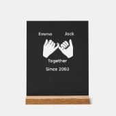 Personalized couple with custom names and year acrylschild (Vorderseite)