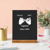 Personalized couple with custom names and year acrylschild (Hochzeit)