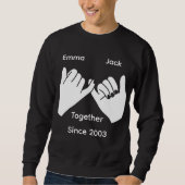 Personalized couple with custom names and year sweatshirt (Vorderseite)
