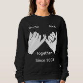 Personalized couple with custom names and year sweatshirt (Vorderseite)