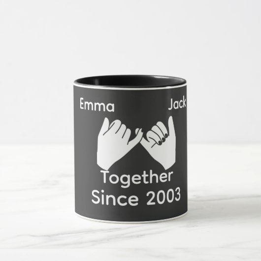 Personalized couple with custom names and year tasse (Zentrum)
