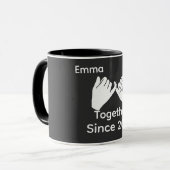 Personalized couple with custom names and year tasse (Vorderseite Links)