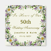 Personalized Couples 50th Wedding Anniversary Magnet (Vorne)