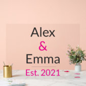 Personalized Couples Mug – Custom Names & Year Gif Acrylschild (Hochzeit)