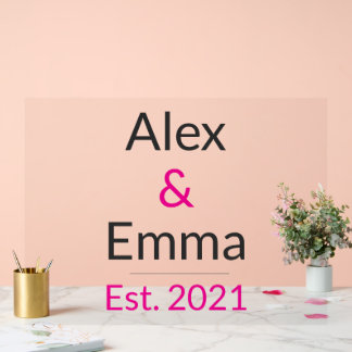 Personalized Couples Mug – Custom Names & Year Gif Acrylschild