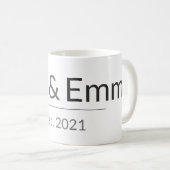 Personalized Couples Mug – Custom Names & Year Gif Kaffeetasse (VorderseiteRechts)