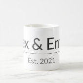 Personalized Couples Mug – Custom Names & Year Gif Kaffeetasse (Mittel)