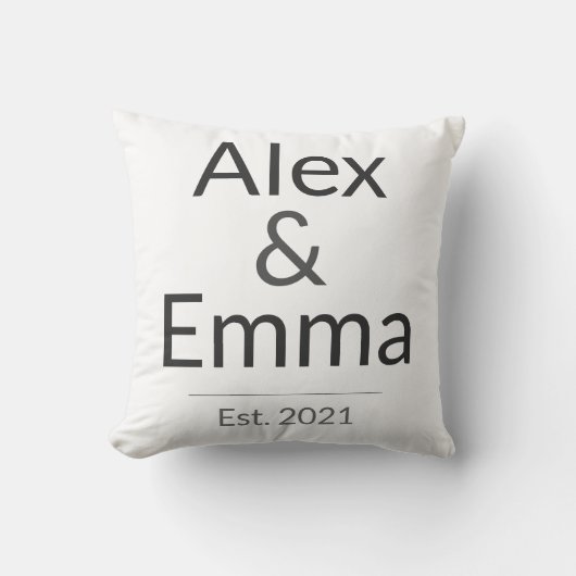 Personalized Couples Mug – Custom Names & Year Gif Kissen (Vorderseite)