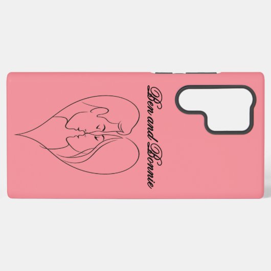 Personalized Couples Samsung & iPhone Case Galaxy Hülle (Rückseite (Horizontal))