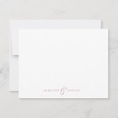 Personalized Couples Stationery Dusty Rose Mitteilungskarte (Vorderseite)