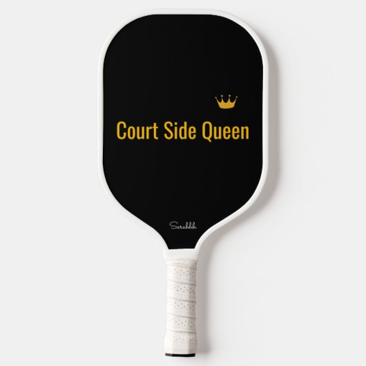 Personalized Court Side Queen Pickleball Mom Gift Pickleball Schläger (Rückseite)