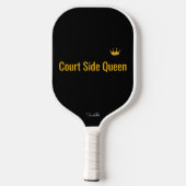 Personalized Court Side Queen Pickleball Mom Gift Schläger (Rückseite)