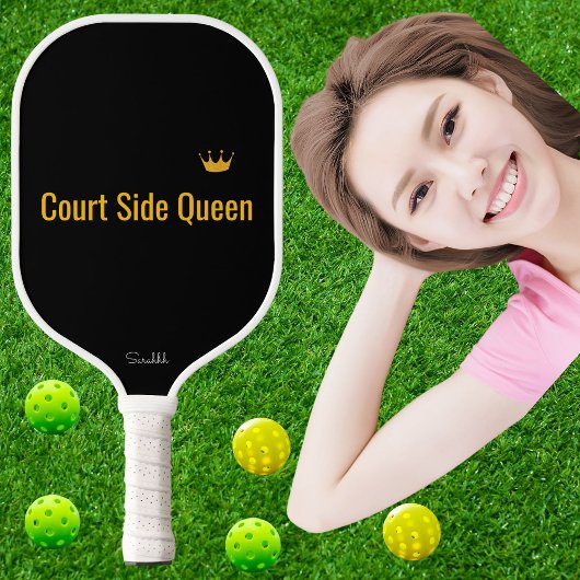 Personalized Court Side Queen Pickleball Mom Gift Schläger