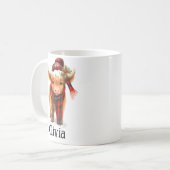 Personalized Cow Christmas Winter Cow Gift For Her Kaffeetasse (Vorderseite Links)