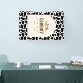 Personalized Cow Print Banner for First Rodeo (Messe)