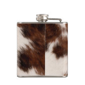 Personalized Cow Print Cowgirl Western Style Gift Flachmann (Rückseite)