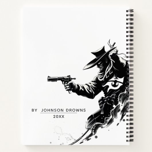 personalized cowboy notebook notizblock (Rückseite)