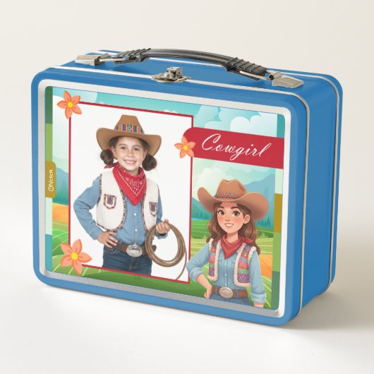 Personalized Cowgirl Lunch Box (Vorderseite)
