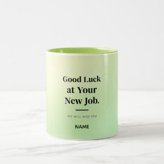Personalized Coworker Farewell Mug – Custom Name Zweifarbige Tasse