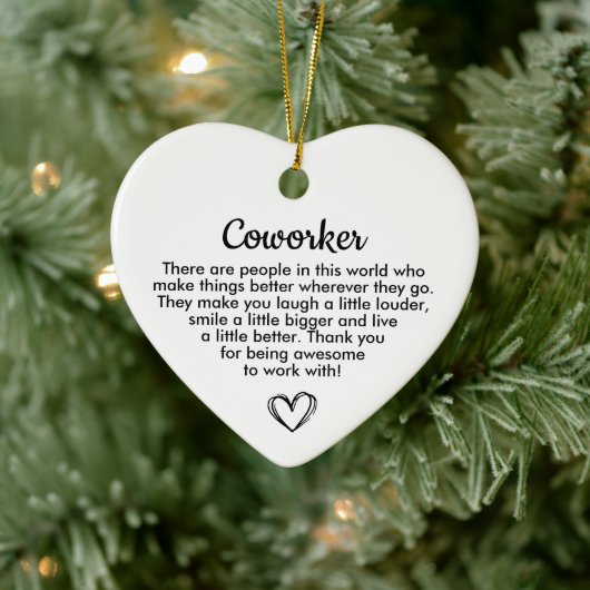 Personalized Coworker Gift, Appreciation Gift Keramik Ornament (Baum)