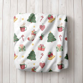 Personalized Cozy Christmas Tree Fleece Blanket
