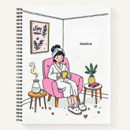 Personalized Cozy Daughter Gift Cute Self Care Notizblock