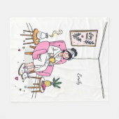 Personalized Cozy Friend Gift Soft Relaxing Care Fleecedecke (Vorderseite (Horizontal))