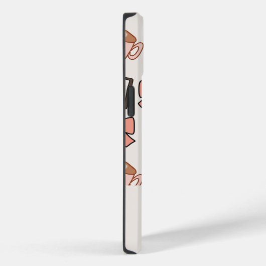 Personalized cozy Girly Bows & Coffee Pattern Case-Mate iPhone Hülle (Rückseite / Rechts)