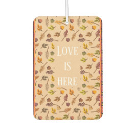 Personalized cozy kraft autumn background nature autolufterfrischer