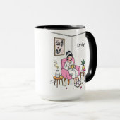 Personalized Cozy Mom Coffee Gift Cute Relaxing Tasse (VorderseiteRechts)