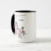 Personalized Cozy Mom Coffee Gift Cute Relaxing Tasse (Vorderseite Links)