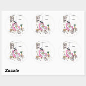 Personalized Cozy Mom Gift Soft Relaxing Self Care Runder Aufkleber (Blatt)