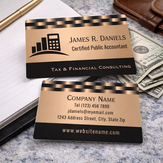 Personalized CPA Tax Preparer Business Card Visitenkarte