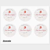 Personalized Cranberry Sauce Canning Stickers (Blatt)