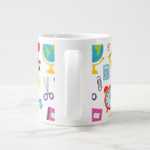 Personalized Crayon Back To School Jumbo-Tasse (Rückseite)