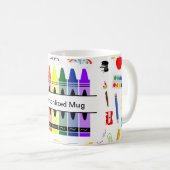Personalized Crayon Back To School Kaffeetasse (VorderseiteRechts)