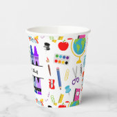 Personalized Crayon Back To School Pappbecher (Links)