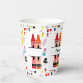 Personalized Crayon Back To School Pappbecher (Rechts)