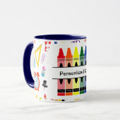 Personalized Crayon Back To School Tasse (Vorderseite Links)
