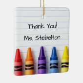 Personalized Crayon Teacher Christmas Ornament (Rechts)